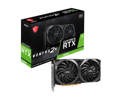 image produit MSI RTX 3050 VENTUS 2X 8G OCV1 - RTX3050/8G/HDMI/DP Cybertek