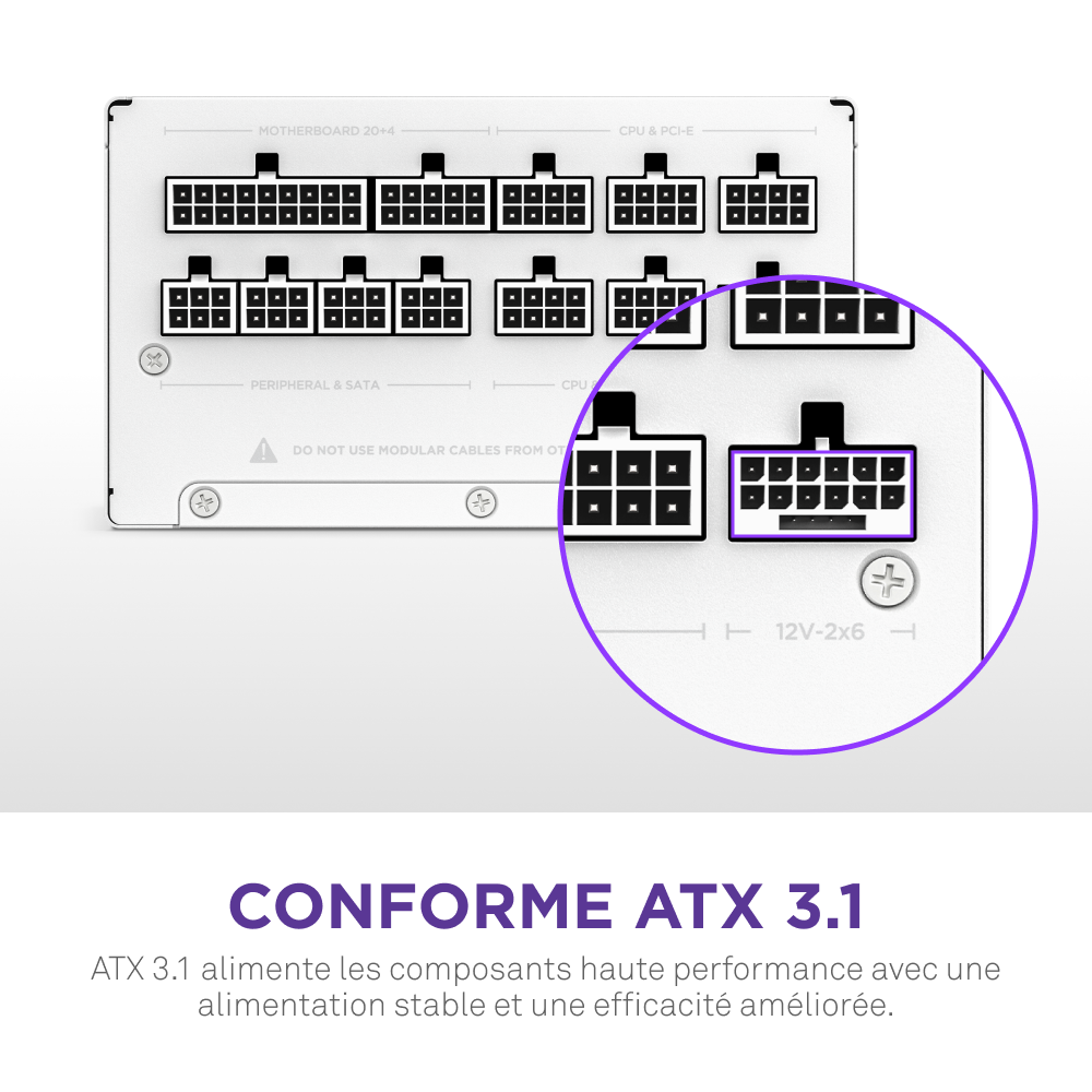 NZXT 80+ Gold (1000W) - Alimentation NZXT - Cybertek.fr - 8
