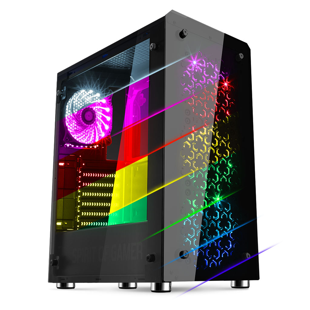 Spirit Of Gamer ROGUE IV RGB Noir - Boîtier PC Spirit Of Gamer - 0