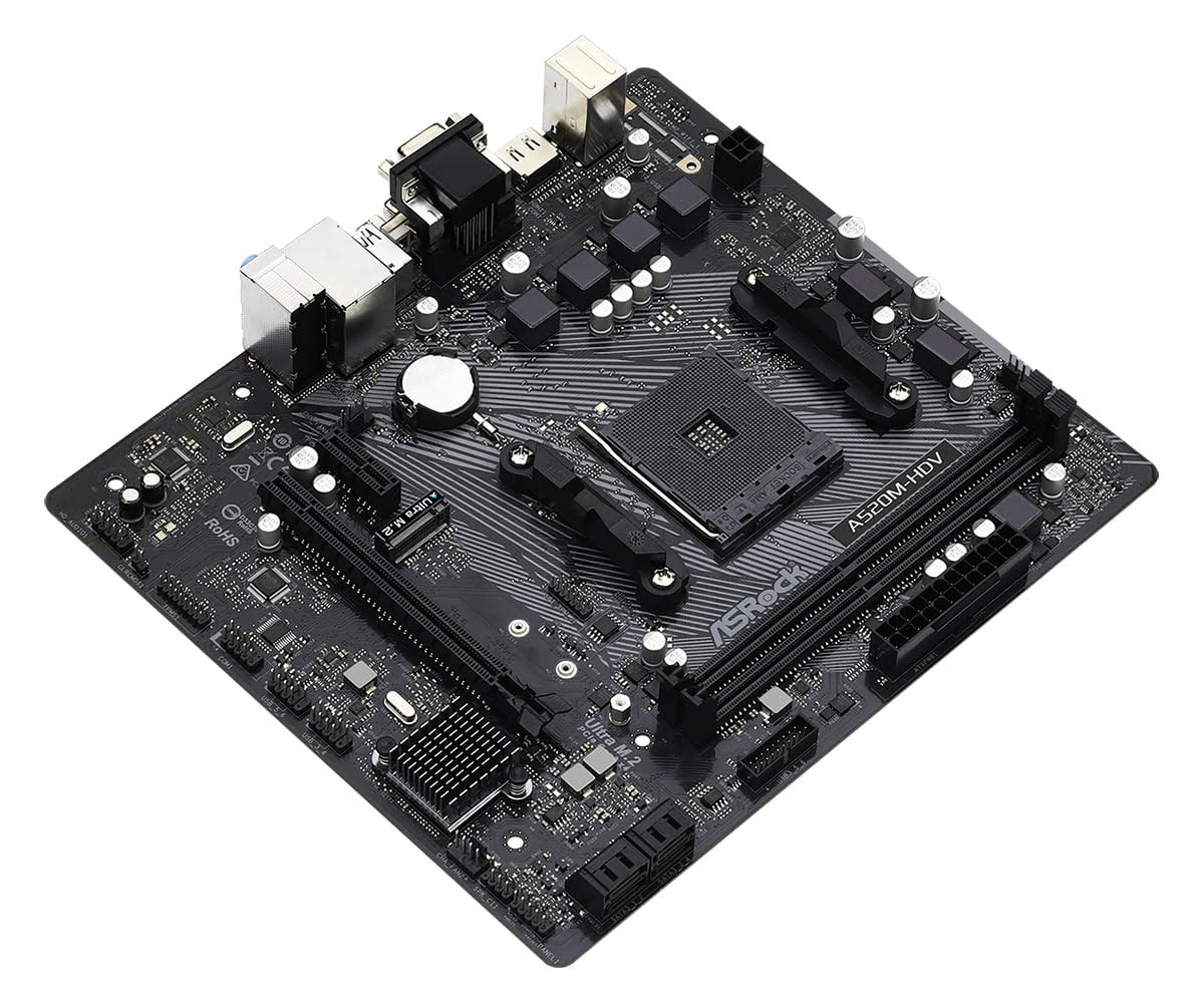 ASRock A520M-HDV Micro-ATX  - Carte mère ASRock - Cybertek.fr - 2
