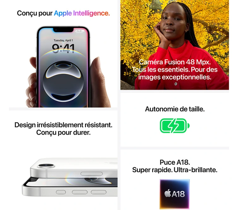 Apple iPhone 16e 128GB - Noir - Téléphonie Apple - Cybertek.fr - 5