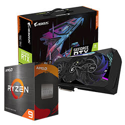 image produit  Pack R9-5950X + AORUS RTX3080 TI MASTER 12G LHR Cybertek