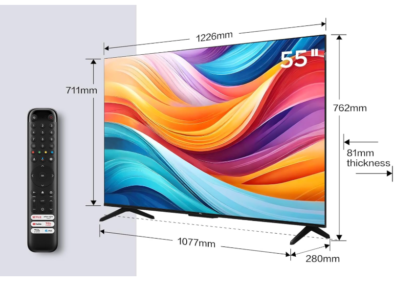 TCL 55T7B TV QLED 4K 55" (139 cm) - TV TCL - Cybertek.fr - 1
