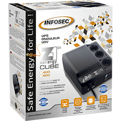 image produit Infosec Z1 - Zenergy Cube EX 600VA Haute Frequence SCHUKO Cybertek