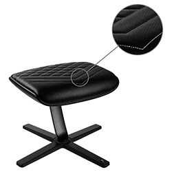 NobleChairs Repose pieds - Noir/Blanc/Simili Cuir