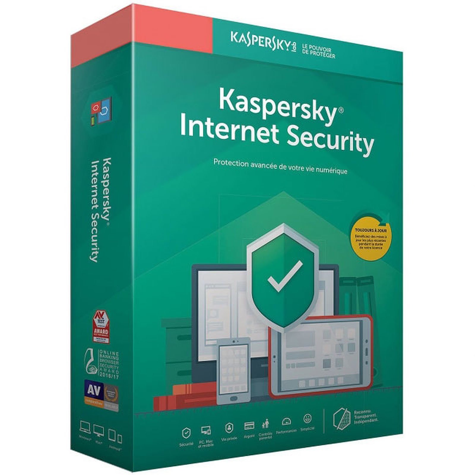 Logiciel sécurité Kaspersky Internet Security - 1 An / 1 PC