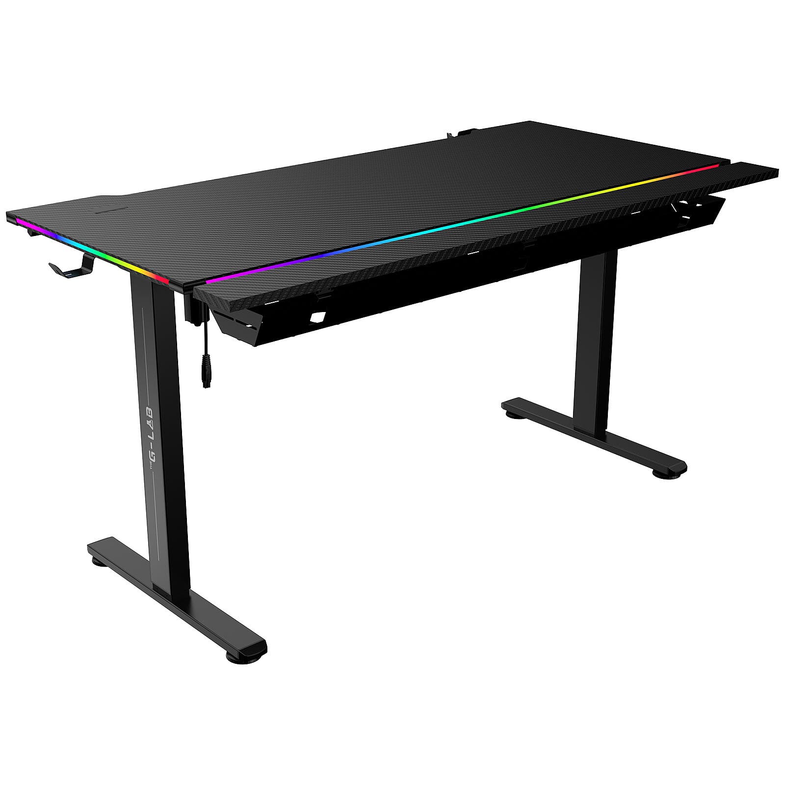 The G-LAB K-Desk Platinium RGB/Noir (K-DESK-PLATINIUM) - Achat / Vente Bureau sur Cybertek.fr - 1
