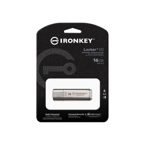 Kingston 16Go USB 3.2 IronKey Locker+ 50 - Clé USB Kingston - 2