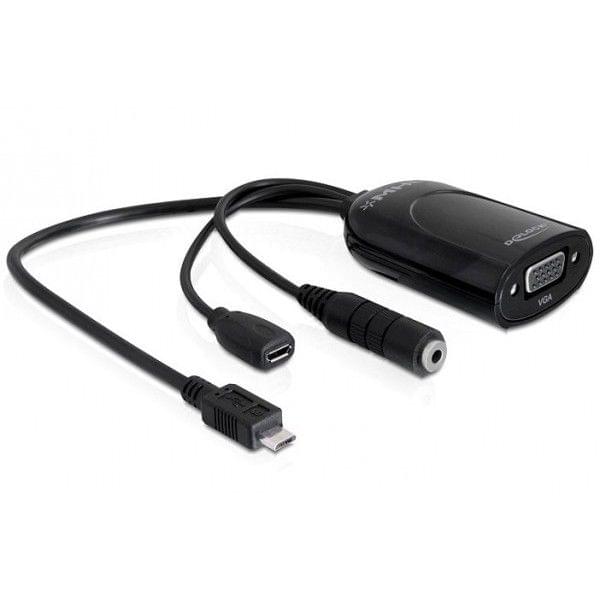 Accessoire téléphonie Cybertek Adapt. MHL MicroUSB M to VGA F/MicroUSB F/Jack