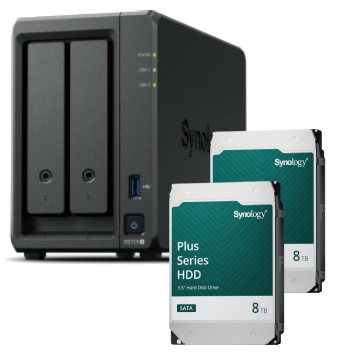 Synology DS725+ - 2 baies avec 2 disques de 8To HAT3310-8T - Serveur NAS - 0