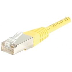 image produit   Patch RJ45 cat5E FTP 15cm jaune Cybertek