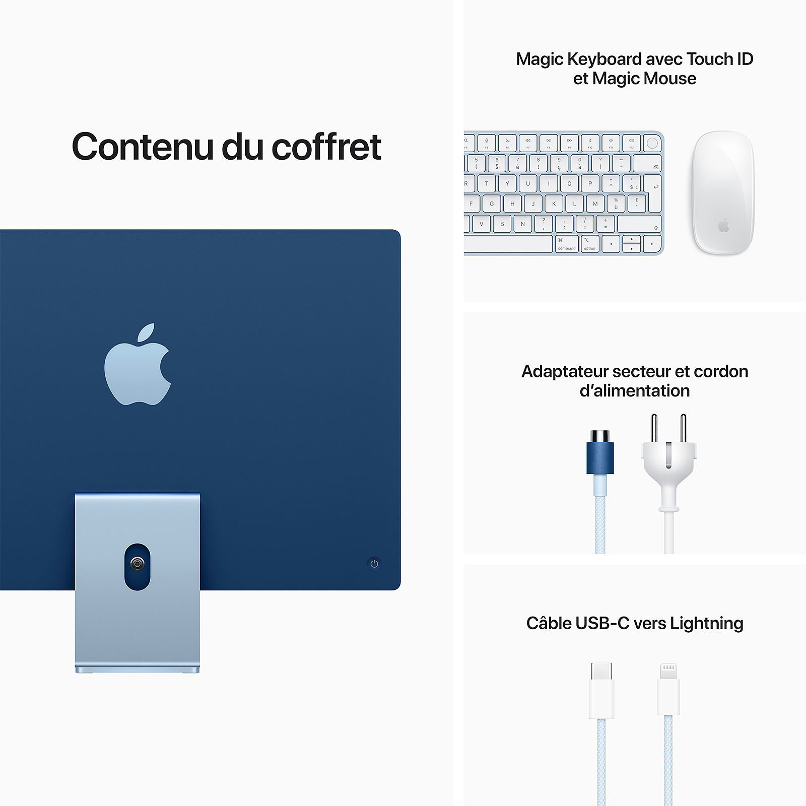 Apple iMac Bleu MGPK3FN/A - All-In-One PC/MAC Apple - Cybertek.fr - 1