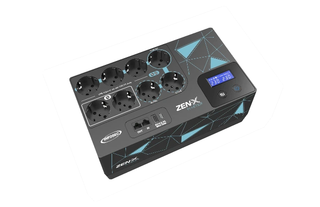 Onduleur Infosec Zen-X Master 1000 FR/SCHUKO - 8 prises  Cybertek