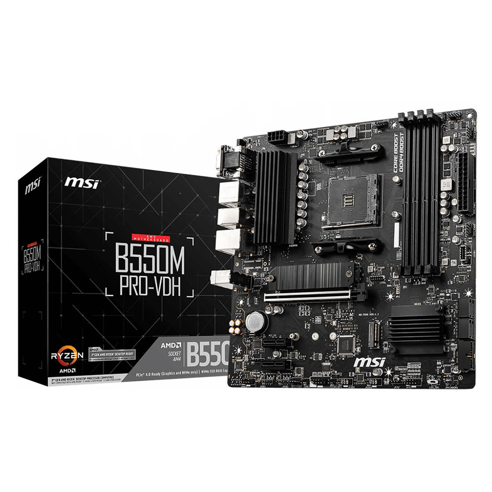 MSI B550M PRO-VDH Micro-ATX  - Carte mère MSI - Cybertek.fr - 0