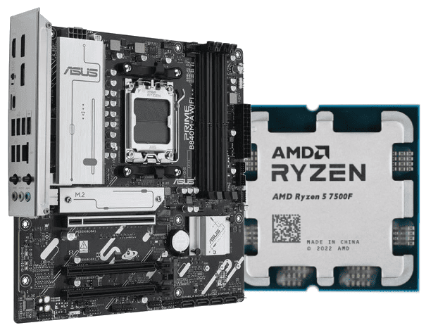 Kit Upgrade PC Asus PRIME B840M-A WIFI + Ryzen 5 7500F tray Cybertek