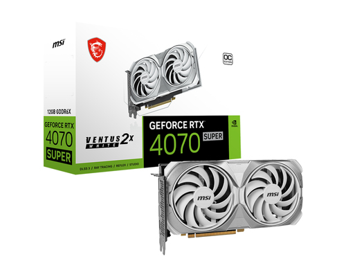 image produit MSI GeForce RTX 4070 SUPER 12G VENTUS 2X WHITE OC Cybertek