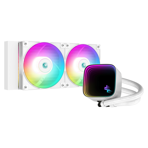Deepcool CG530 4F Blanc-MT/SsAlim/ATX+LS520 SE 240mm Blanc Blanc - Boîtier PC - 12