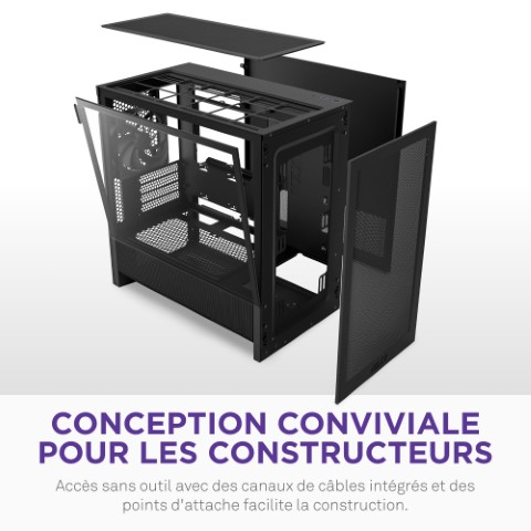 NZXT H3 Flow Noir Noir - Boîtier PC NZXT - Cybertek.fr - 4