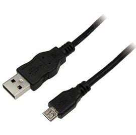 Connectique PC MCL Samar Câble USB-A 2.0/Micro USB-B mâle/mâle - 1m - Noir#