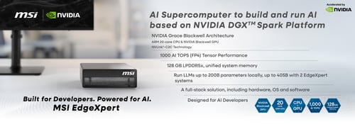 MSI EdgeXpert-32SEU DGX Spark GB10/128Go/4To/DGX OS - Barebone et Mini-PC - 8
