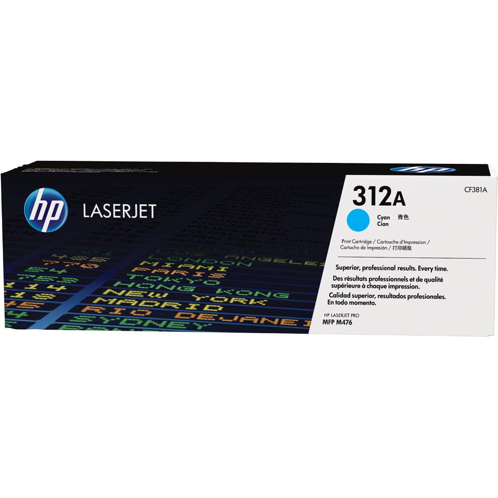 Toner Cyan HP 312A - CF381A pour imprimante Laser HP - 0