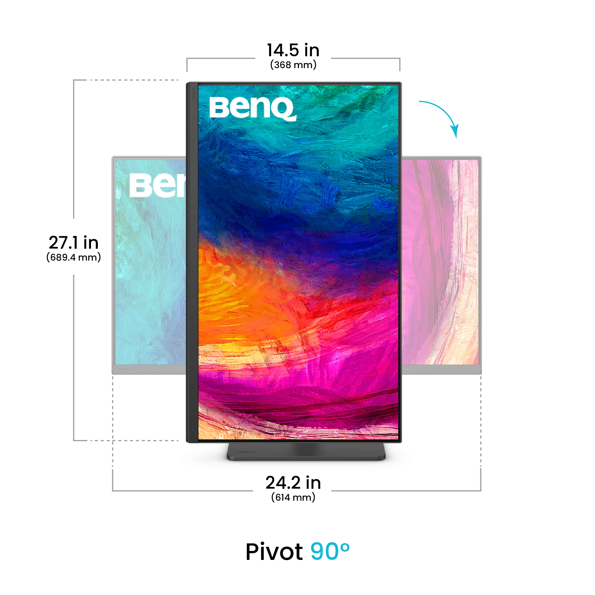BenQ 27 pouces  9H.LNDLA.TBE - Ecran PC BenQ - Cybertek.fr - 3