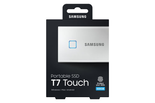 Samsung Portable T7 Touch 500Go USB3.2 Gen.2 Silver (MU-PC500S/WW) - Achat / Vente Disque SSD externe sur Cybertek.fr - 6