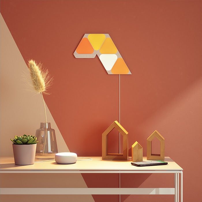 Nanoleaf Shapes Mini Triangles Starter Kit - 5 Pièces (NL48-5002TW-5PK) - Achat / Vente Objet connecté / Domotique sur Cybertek.fr - 2