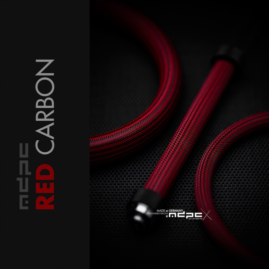 MDPC-X Red-Carbon Cable Sleeve BIG (SL-B-BKIR) - Achat / Vente Modding sur Cybertek.fr - 0