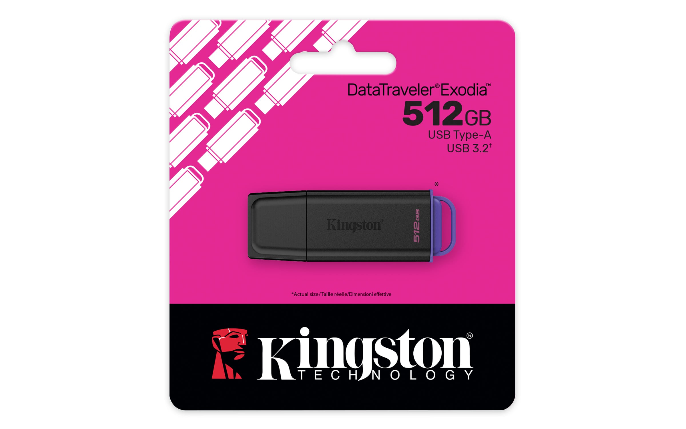 Kingston - USB 3.2 Gen1 512GB Black/Purple - Clé USB Kingston - 1