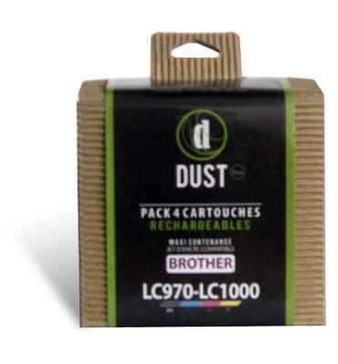 DUST Eco Pack 4 cart. rechargeables LC970-LC1000 - Cybertek.fr - 0