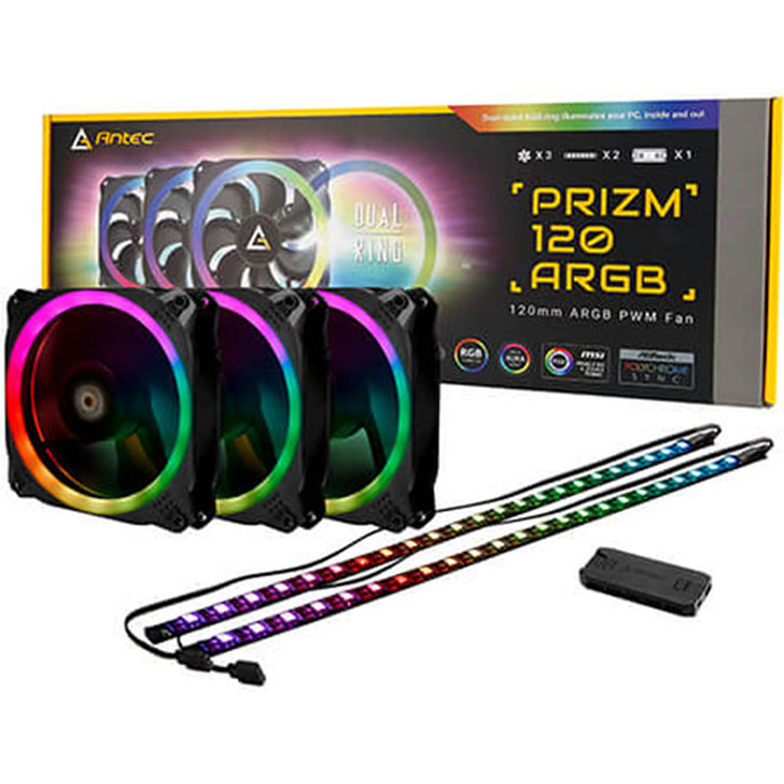 Antec Prizm 120 ARGB 3+2+C - Ventilateur boîtier Antec - 0
