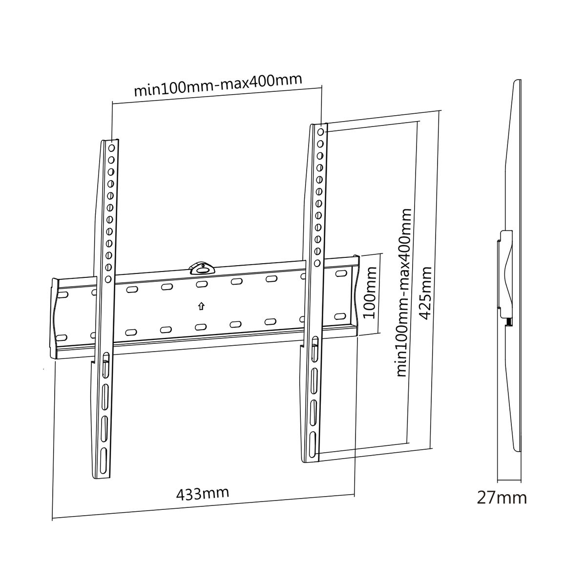 Support mural fixe pour écran 32" à 55"  - Accessoire écran - 1