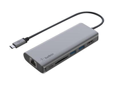 USB-C 6 Ports - 1xRJ45/1xUSB-C/1xSD/2xUSB-A/1xHDMI - Belkin - 1