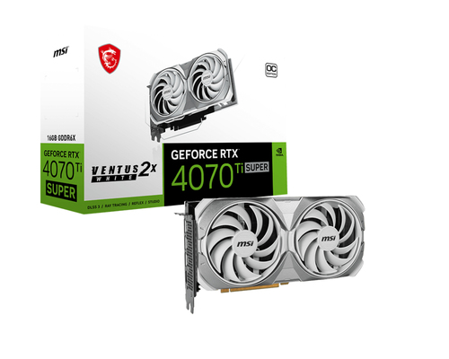 image produit MSI GeForce RTX 4070 Ti SUPER 16G VENTUS 2X WHITE OC Cybertek