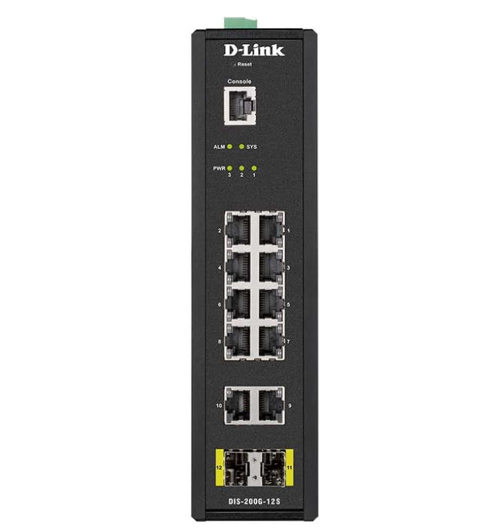 Switch D-Link DIS-200G-12S - 10 (ports)/10/100/1000/Sans POE/Manageable - 3