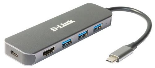 image produit D-Link 5 Ports - USB-C vers USB 3.0/USB-C Power delivery/HDMI 4K  Cybertek