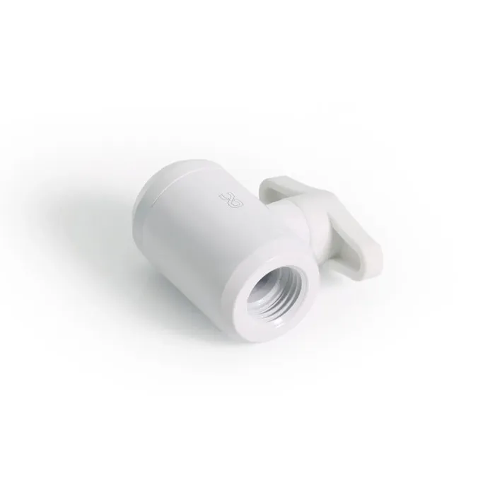 Alphacool Vanne à Bille 2 Voies pour Embouts 1/4" - Blanc  (17630) - Achat / Vente Accessoires watercooling sur Cybertek.fr - 1