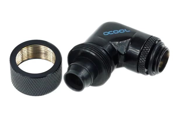 Alphacool HF 16/10 screw-on nozzle 90° rotatable G1/4 Black (17081) - Achat / Vente Accessoires watercooling sur Cybertek.fr - 2