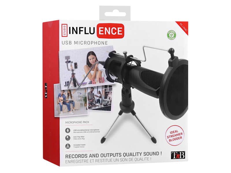 T'nB Microphone omnidirectionnel USB - Influence (INMICROSTR) - Achat / Vente Accessoire Streaming / Vlogging  sur Cybertek.fr - 2