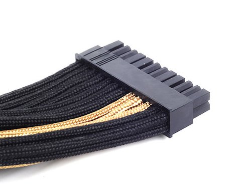 Cable tressé ATX 24-Pin 300mm - GOLD/Black  - Connectique PC - 4