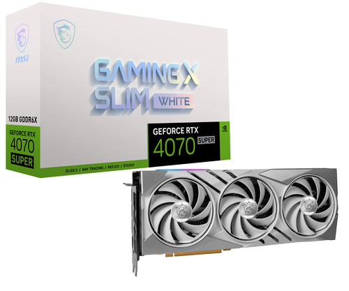 image produit MSI GeForce RTX 4070 SUPER 12G GAMING X SLIM WHITE Cybertek