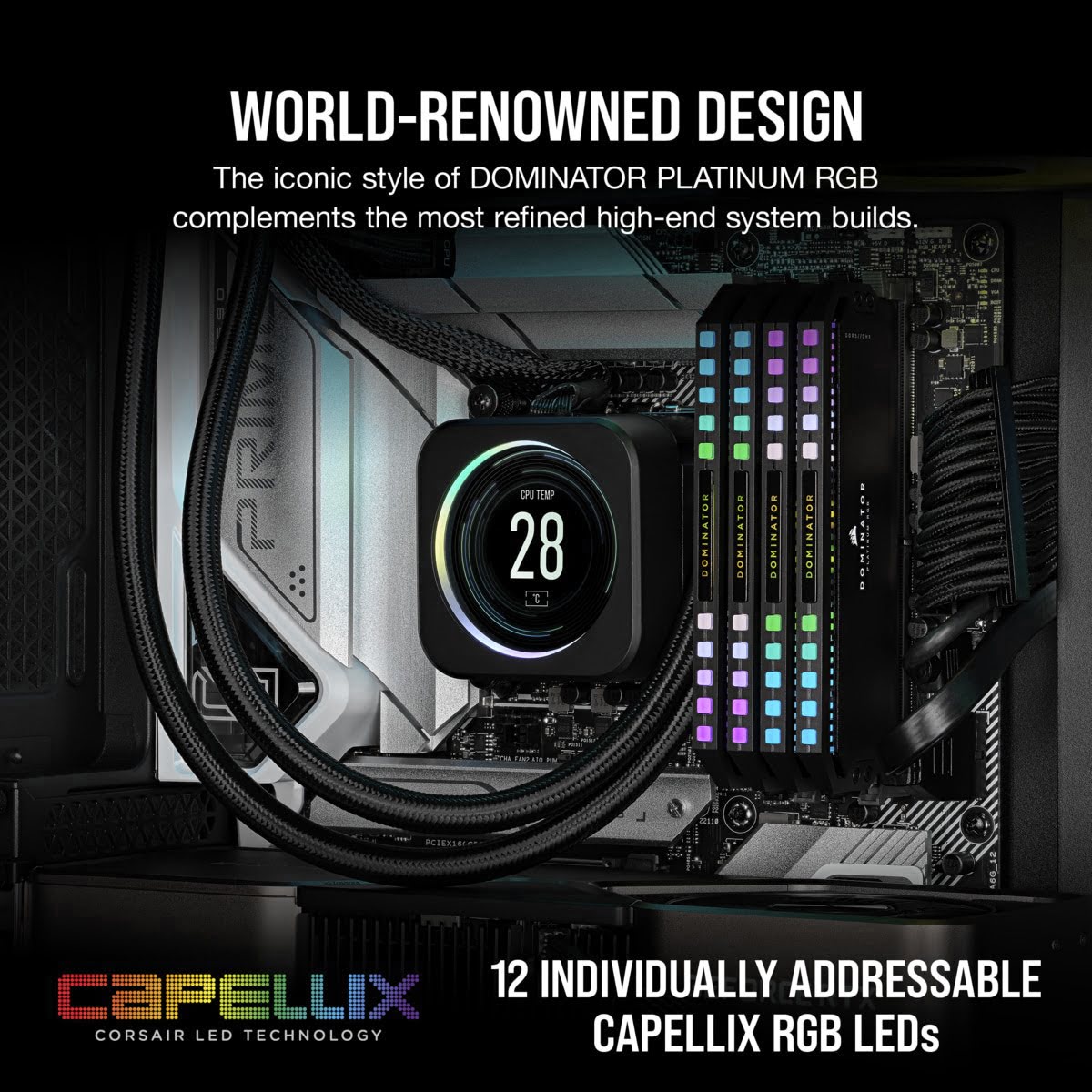 Corsair Dominator Platinum RGB 32Go (2x16Go) DDR5 5600MHz - Mémoire PC Corsair sur Cybertek.fr - 2