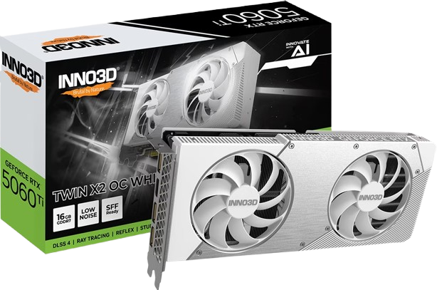 Inno3D GEFORCE RTX 5060 Ti TWIN X2 OC WHITE 16GB - Carte graphique - 0