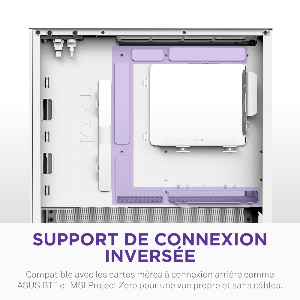 NZXT H3 Flow Blanc Blanc - Boîtier PC NZXT - Cybertek.fr - 10