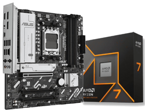 Kit Upgrade PC Asus PRIME B840M-A WIFI + Ryzen 7 9700X box Cybertek