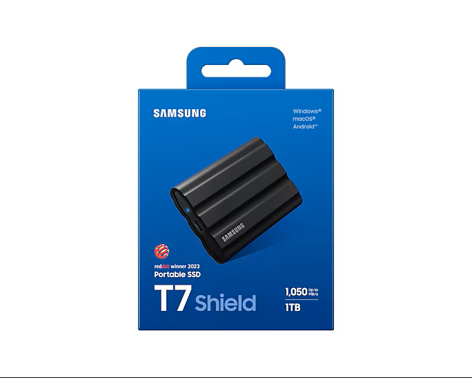 Samsung T7 SHIELD 1To Black (MU-PE1T0S/EU) - Achat / Vente Disque SSD externe sur Cybertek.fr - 7