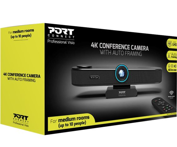 Port Caméra de conférence 4K UHD/Noir - Webcam - Cybertek.fr - 4