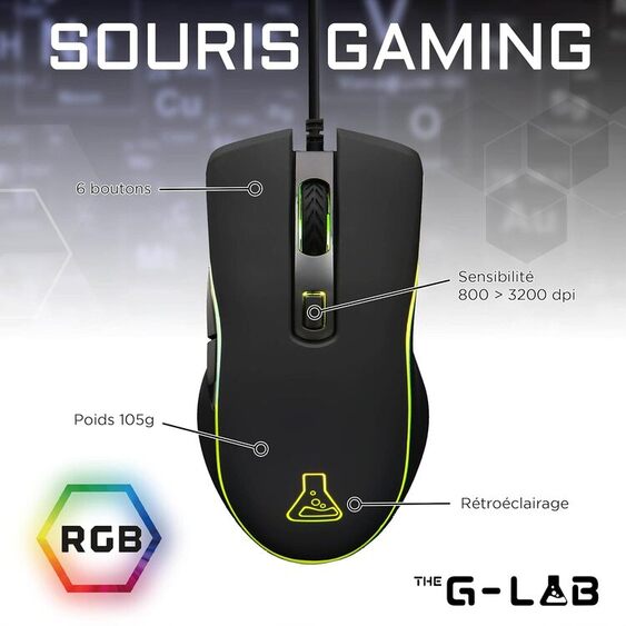 The G-LAB Combo Plutonium Bundle 4 en 1 Noir RGB (COMBO-PLUTONIUM/FR) - Achat / Vente Pack Peripheriques sur Cybertek.fr - 2