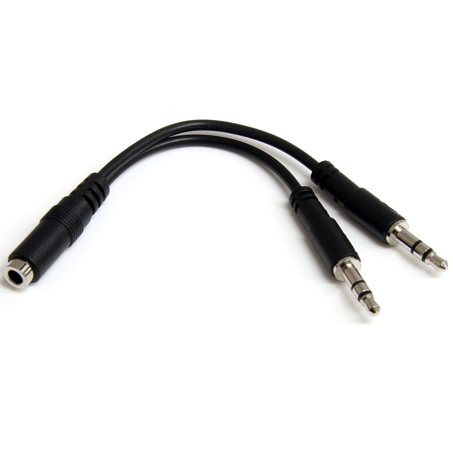 Adapt. casque et micro Jack F vers 2x Jack M 3,5mm - 0